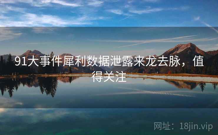 91大事件犀利数据泄露来龙去脉，值得关注
