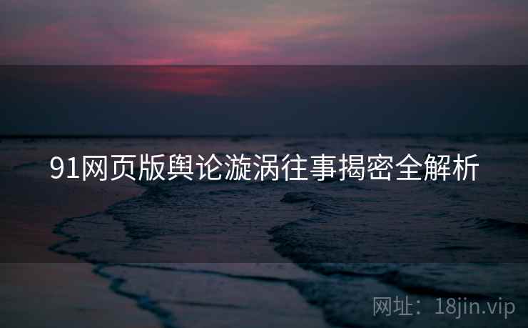 91网页版舆论漩涡往事揭密全解析