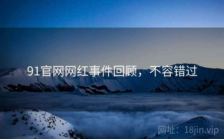 91官网网红事件回顾，不容错过