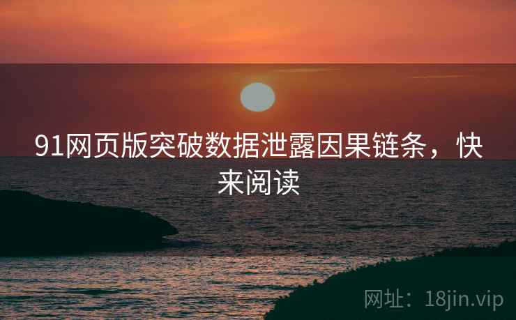 91网页版突破数据泄露因果链条，快来阅读