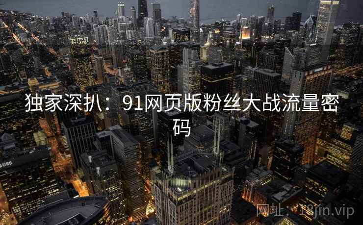 独家深扒：91网页版粉丝大战流量密码
