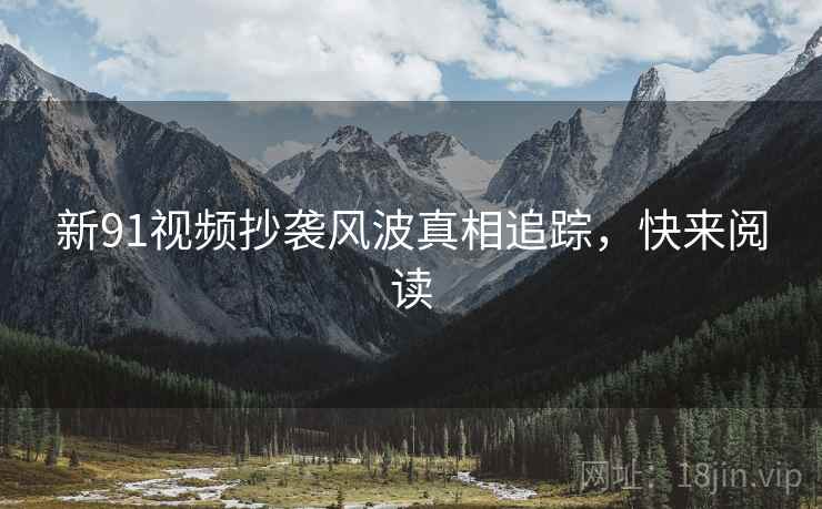新91视频抄袭风波真相追踪，快来阅读